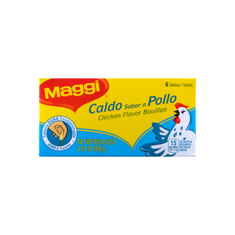 Maggi Chicken Flavor Bouillon/Caldo Sabor a Pollo (2.43 oz pack)