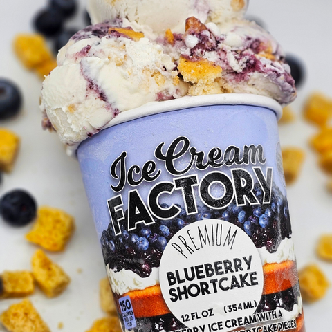 Blueberry Shortcake Ice Cream (12 oz)