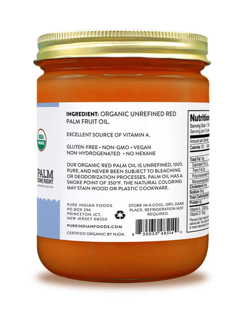 Pure Indian Foods 100% Pure Red Palm Oil (12.6 oz bottle)