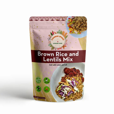 Flourish Spices Brown Rice and Lentils Mix (11.2 oz)