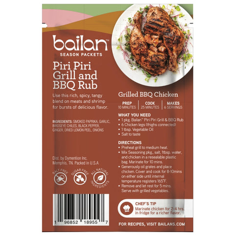 Bailan Piri Piri - Grill and BBQ Rub (1 oz pack)