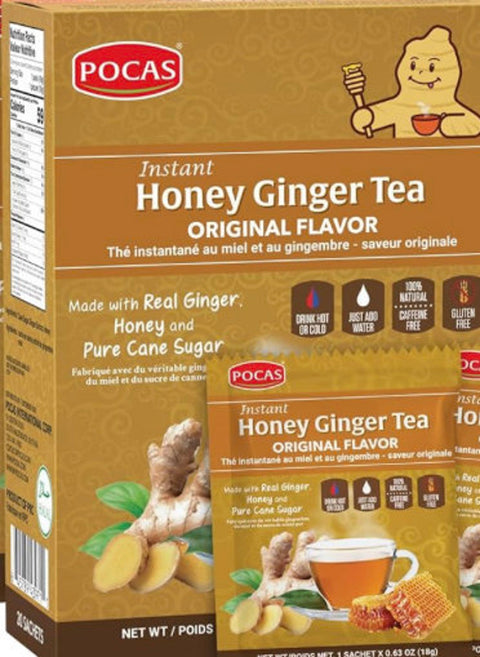 POCAS Instant Honey Ginger Tea (Original Flavor)
