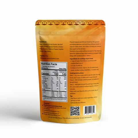 Flourish Spices Egusi/Ground Melon Soup Mix (12 oz)