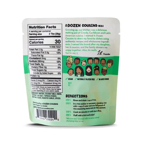 A Dozen Cousins Caribbean Coconut Rice Seasoning Sauce (4 oz)