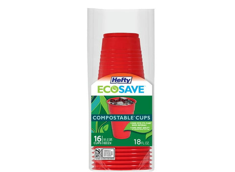Hefty EcoSave Compostable Cups-16 Cups