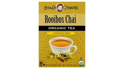 Brad's organic Roobios chai organic tea caffeine free