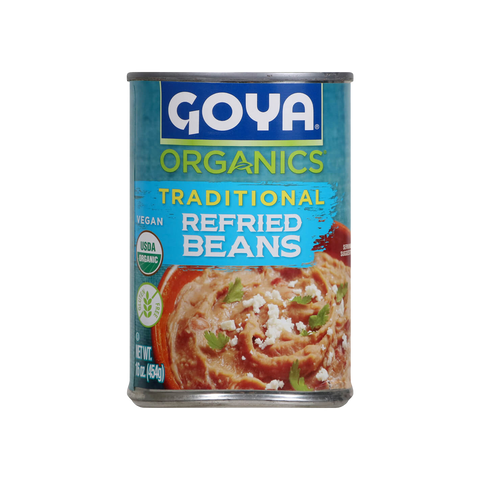 Goya Organics Traditional Vegan Refried Beans (16 oz can)