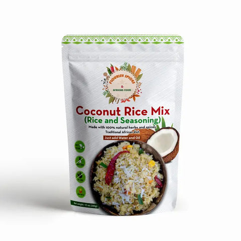 Flourish Spices Coconut Rice Mix - Rice and Seasoning (12 oz)