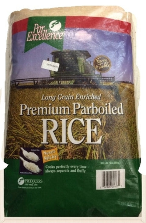 Par Excellence Long Grain Enriched Premium Parboiled Rice (50lbs)