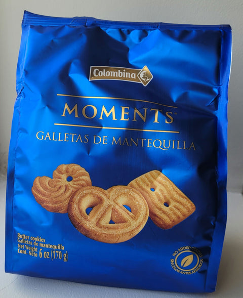 Colombina Moments Butter Cookies (Galletas de Mantequilla) 6 oz
