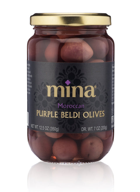 Mina Moroccan Purple Beldi Olives (12.5 oz)