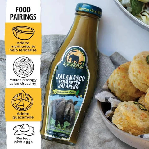 African Dream Jalanasco - Fermented Jalapeno Hot Sauce (5 fl oz)