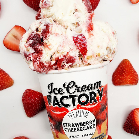 Strawberry Cheesecake Ice Cream (12 oz)