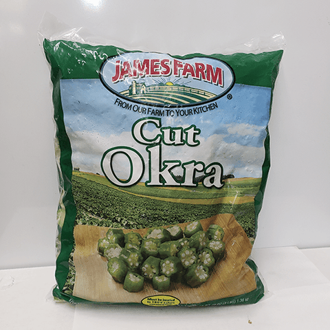 James Fresh Frozen Cut Okra (3 lbs bag)