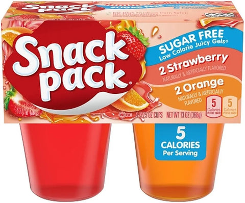 Snack Pack zero sugar strawberry orange