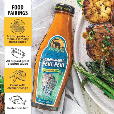 African Dream Lemon & Garlic Peri-Peri Hot Sauce (5 fl oz)