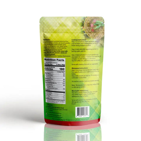Flourish Spices Jollof Rice Mix - Rice and Seasoning (11.4 oz)