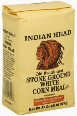 Indian Head Old Fashioned Stone Ground White Corn Meal 5 lb