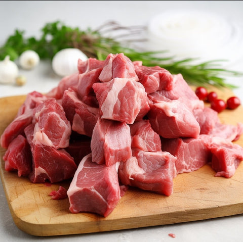 Halal Bone-in Goat Meat Cubes (3 lbs)