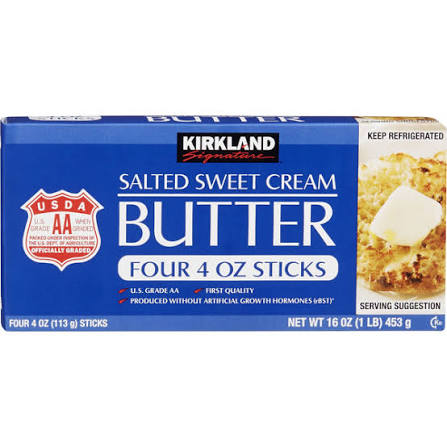 KIRKLAND Salted Sweet Cream Butter Four 4 OZ Sticks