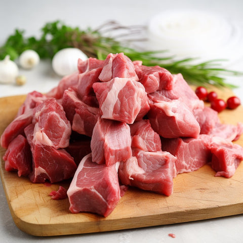 Halal Bone-in Goat Meat Cubes (1.5 lbs)