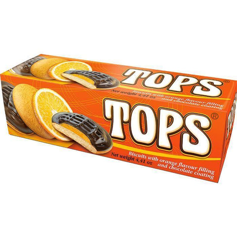 Tops Bosnian Biscuits with Chocolate Coated Orange Filling